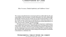 Conserving Land Privately: Spontaneous Markets for Land Conservation in Chile