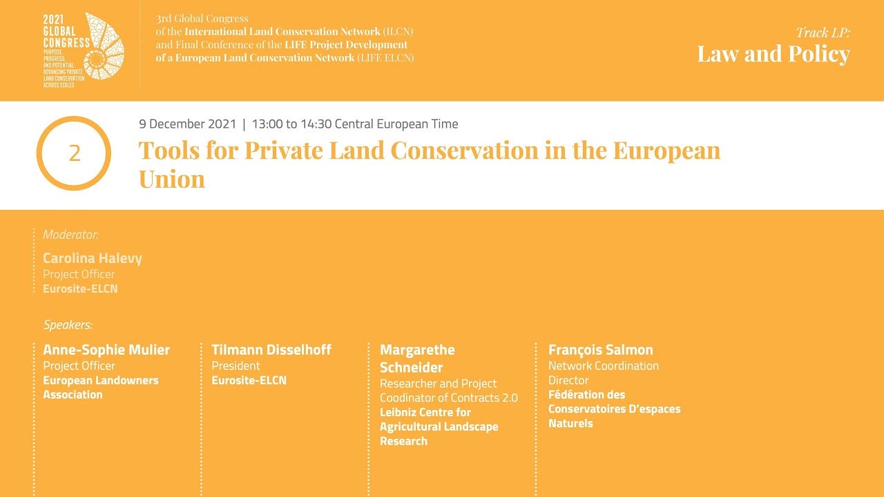 Conservation Law and Policy International Land Conservation Network