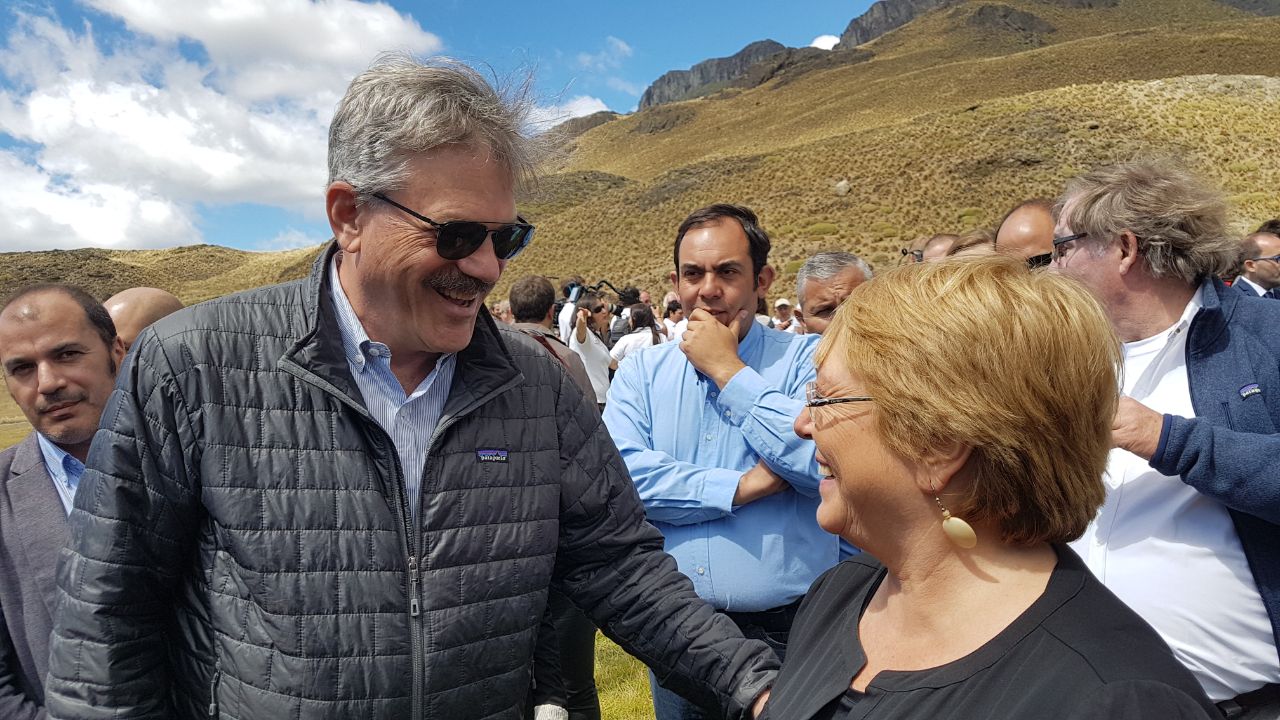 Michelle Bachelet, President and Marcelo Mena, Minister of the Environment 
