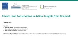 ILCN Webinar: Private Land Conservation in Action: Insights from Denmark