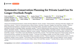 Systematic Conservation Planning for Private Land Can No Longer Overlook People